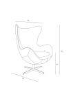Fotel Jajo aluminium czarne PU - D2 DESIGN