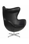 Fotel Jajo czarna skóra 06 Premium - D2 DESIGN