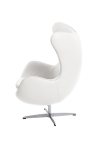 Fotel Jajo biała skóra 01 Premium - D2 DESIGN
