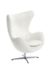 Fotel Jajo biała skóra 01 Premium - D2 DESIGN