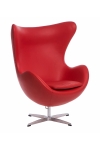 Fotel Jajo czerwona skóra 65 Premium - D2 DESIGN