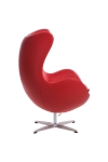 Fotel Jajo czerwona skóra 65 Premium - D2 DESIGN