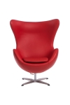Fotel Jajo czerwona skóra 65 Premium - D2 DESIGN