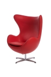 Fotel Jajo czerwona skóra 65 Premium - D2 DESIGN