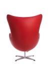 Fotel Jajo czerwona skóra 65 Premium - D2 DESIGN
