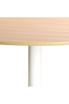 Stół okrągły Ibiza Actona MDF metal biało-naturalny 110 cm nierozkładany