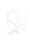 Fotel Jajo kaszmir zielony ciemny 45 Pre mium - D2 DESIGN