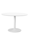 Stół okrągły Actona Ibiza MDF metal biały 110 cm nierozkładany