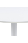 Stół okrągły Actona Ibiza MDF metal biały 110 cm nierozkładany