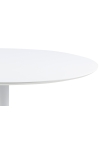 Stół okrągły Actona Ibiza MDF metal biały 110 cm nierozkładany