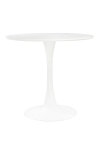 Stół okrągły Simplet Skinny White MDF metal biały 80 cm na 1 nodze