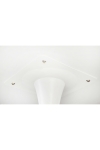 Stół okrągły Simplet Skinny White MDF metal biały 80 cm na 1 nodze