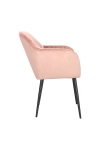 Krzesło Emilia Velvet dusty rose/black - ACTONA