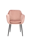Krzesło Emilia Velvet dusty rose/black - ACTONA