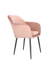 Krzesło Emilia Velvet dusty rose/black - ACTONA