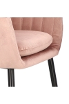 Krzesło Emilia Velvet dusty rose/black - ACTONA