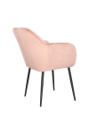 Krzesło Emilia Velvet dusty rose/black - ACTONA