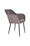 Krzesło Emilia Velvet dark grey/black - ACTONA