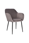 Krzesło Emilia Velvet dark grey/black - ACTONA