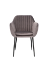Krzesło Emilia Velvet dark grey/black - ACTONA