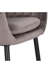 Krzesło Emilia Velvet dark grey/black - ACTONA
