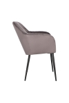 Krzesło Emilia Velvet dark grey/black - ACTONA