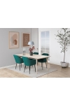 Krzesło Emilia Velvet bottle green/black - ACTONA