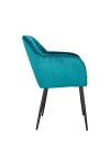 Krzesło Emilia Velvet bottle green/black - ACTONA