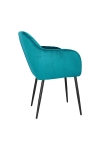 Krzesło Emilia Velvet bottle green/black - ACTONA