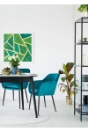 Krzesło Emilia Velvet bottle green/black - ACTONA