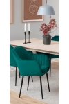 Krzesło Emilia Velvet bottle green/black - ACTONA