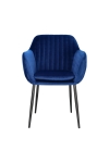 Krzesło Emilia Velvet deep blue/black - ACTONA