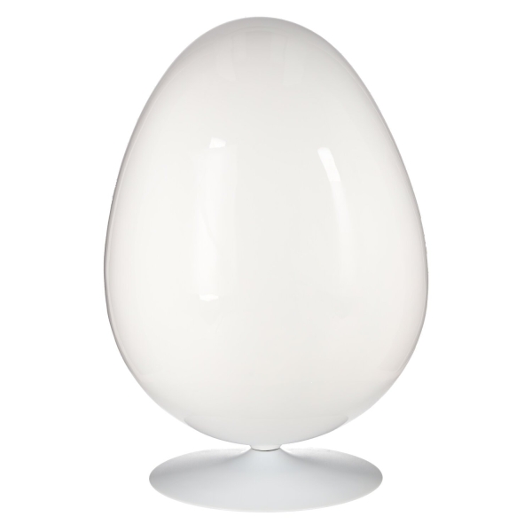 Fotel obrotowy Ovalia Chair D2.DESIGN wełniany biało-czerwony nowoczesny - D2 DESIGN