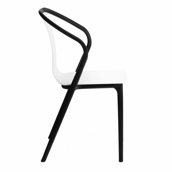 Krzesło Bella czarne/białe - D2 DESIGN