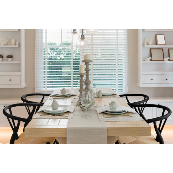 Krzesło Wicker Czarne czarny inspirowany Wishbone - D2 DESIGN