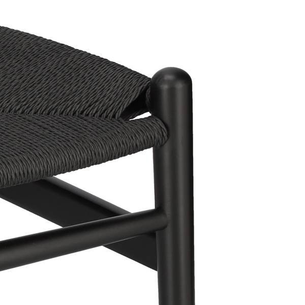 Krzesło Wicker Czarne czarny inspirowany Wishbone - D2 DESIGN