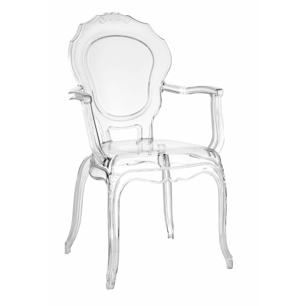 Krzesło transparentne Queen Arm - Intesi