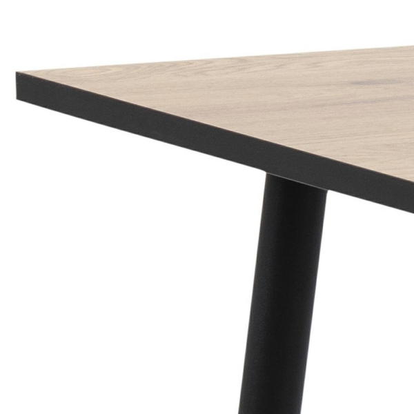Stół do jadalni Wilma Actona drewniano-metalowy naturalny/czarny 80x80 cm kwadratowy nierozkładany