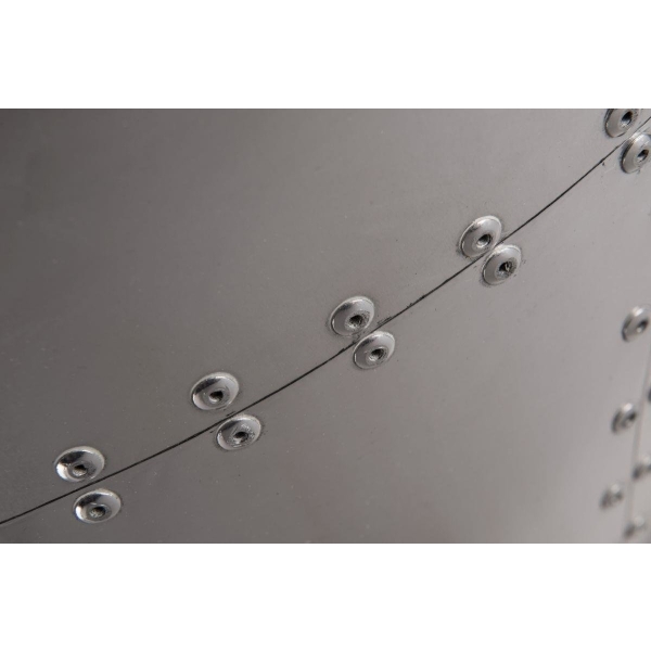 Fotel Jajo aluminium brąz PU - D2 DESIGN