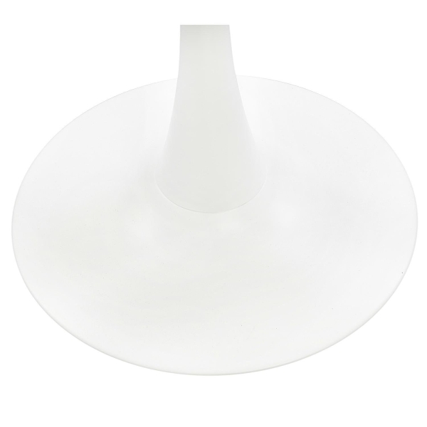 Stół okrągły Simplet Skinny White MDF metal biały 90 cm na 1 nodze