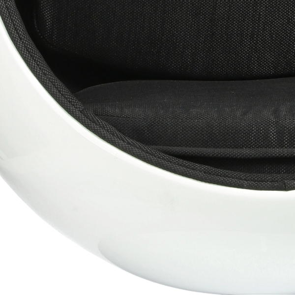 Fotel Ovalia Chair biało czarny - D2 DESIGN