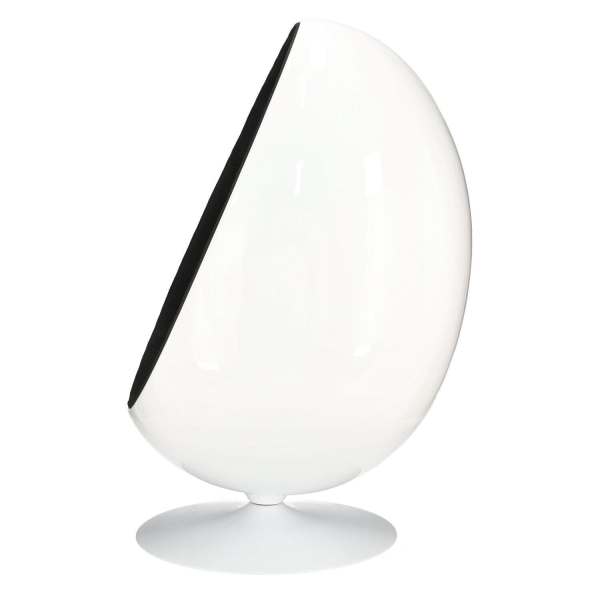 Fotel Ovalia Chair biało czarny - D2 DESIGN