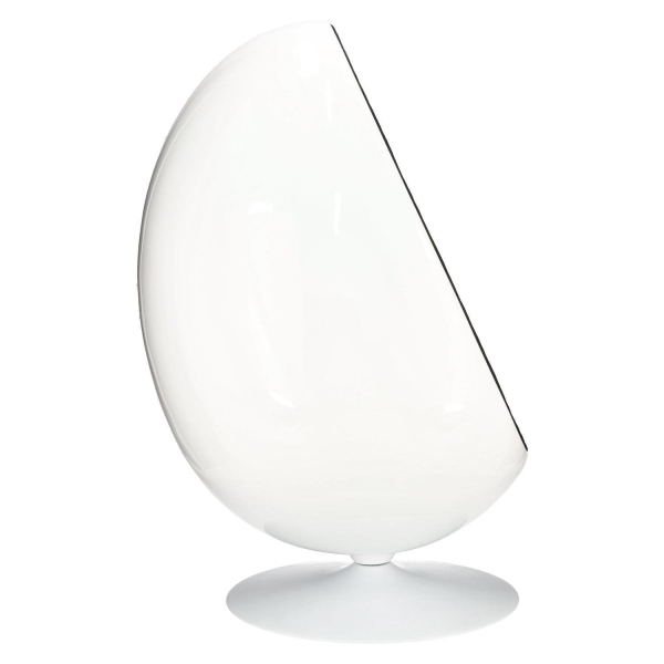 Fotel Ovalia Chair biało czarny - D2 DESIGN