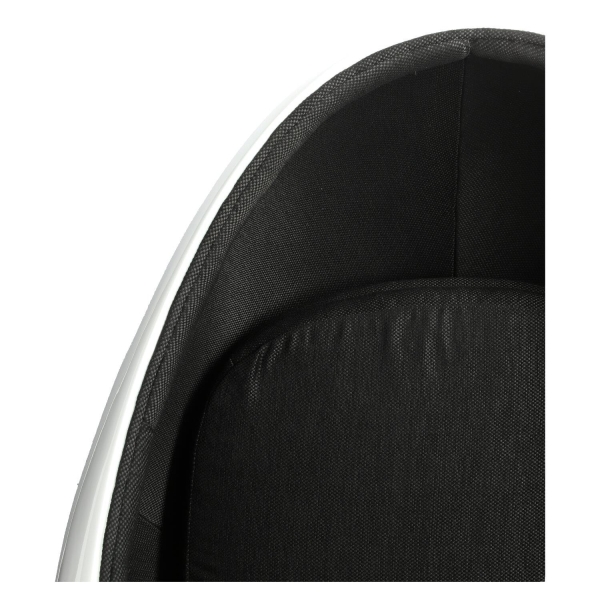 Fotel Ovalia Chair biało czarny - D2 DESIGN