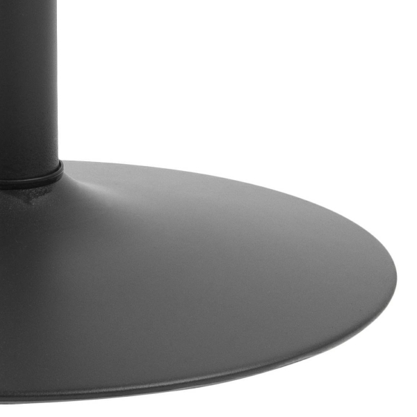 Stół okrągły Ibiza Actona MDF fornir jesionowy metal czarny 80 cm nierozkładany