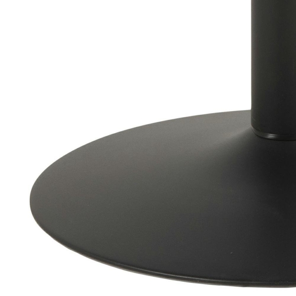 Stół okrągły Ibiza Actona MDF metal czarny 110 cm nierozkładany