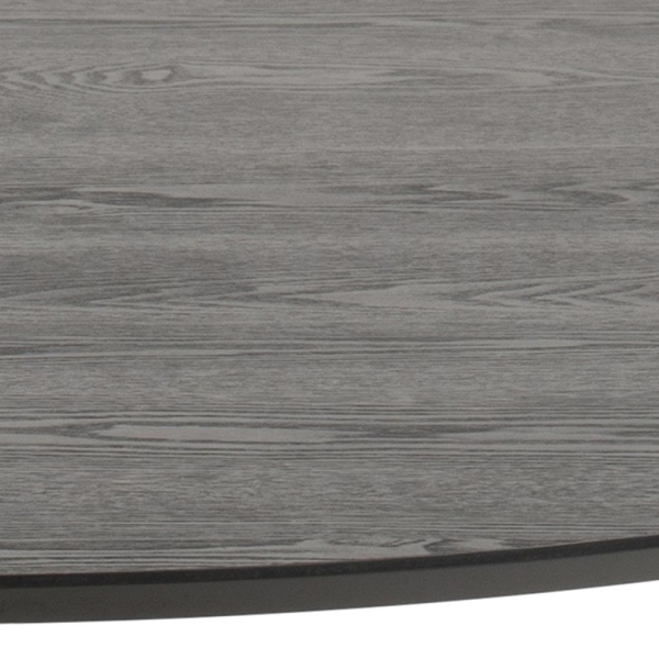 Stół okrągły Ibiza Actona MDF metal czarny 110 cm nierozkładany