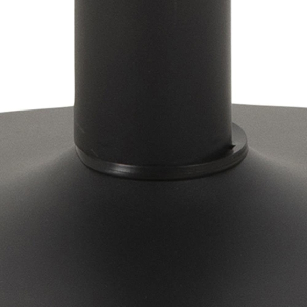 Stół okrągły Ibiza Actona MDF metal czarny 110 cm nierozkładany