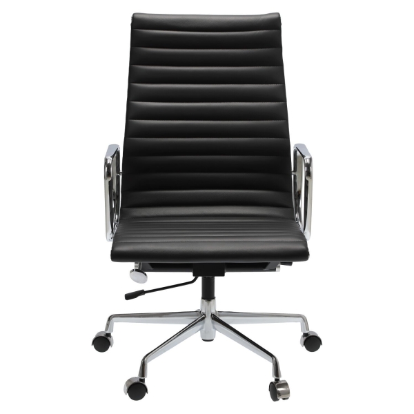 Fotel biurowy CH1191T czarna skóra/chrom - D2 DESIGN
