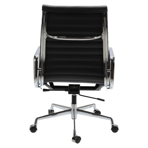 Fotel biurowy CH1191T czarna skóra/chrom - D2 DESIGN
